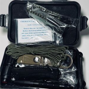 Emergency Survival Kit Waterproof Case Outdoor Camping Hiking Gear Set
